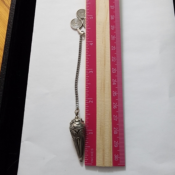 Handmade Sterling Silver Pendulum - Triple Spiral Labyrinth - Picture 6 of 6